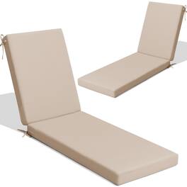 Crestlive Products - Outdoor Patio Chaise Lounge Cushion with Sunbrella - Light brown