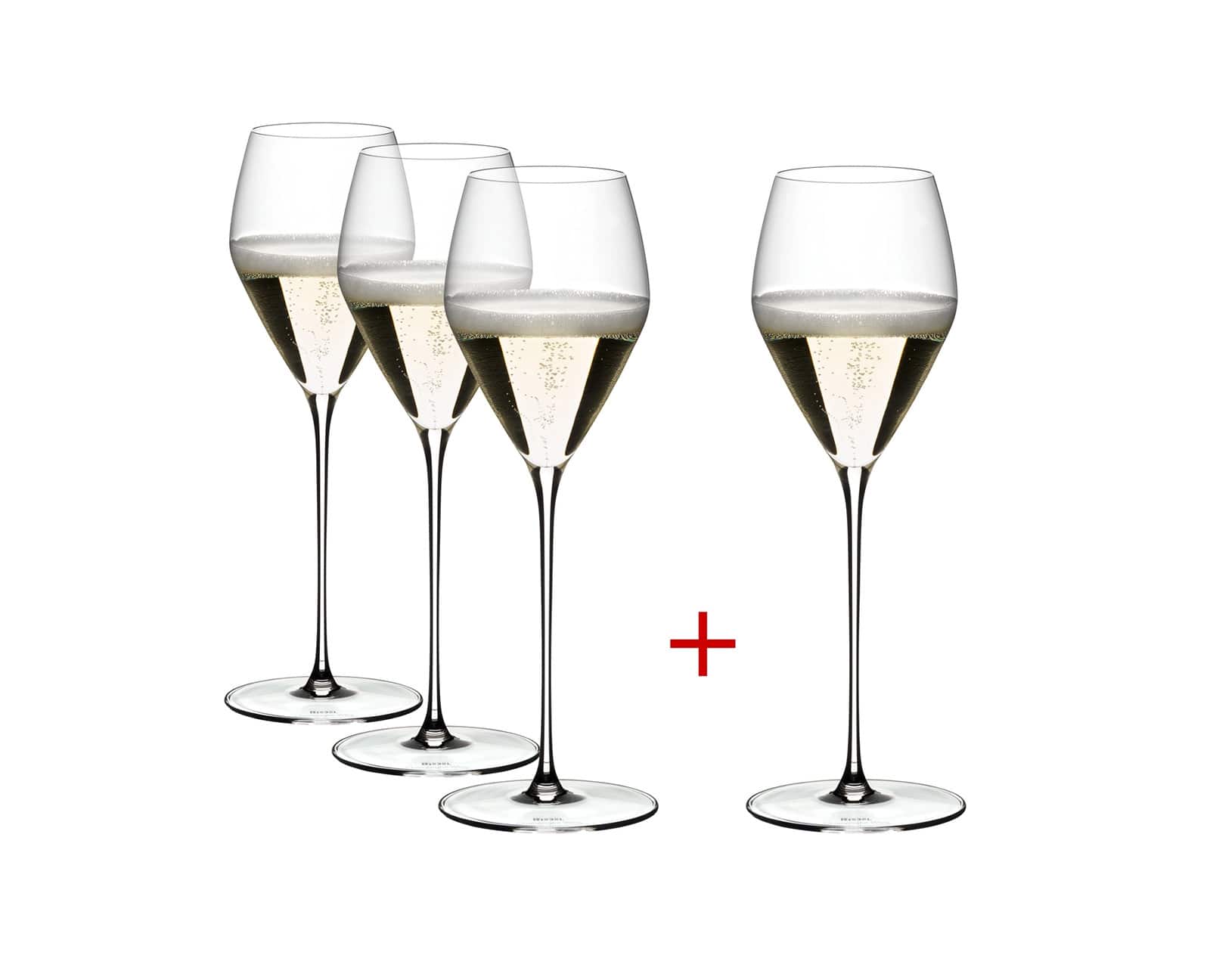 Riedel - Veloce Champagne Wine Glass, Set of 4 - Clear