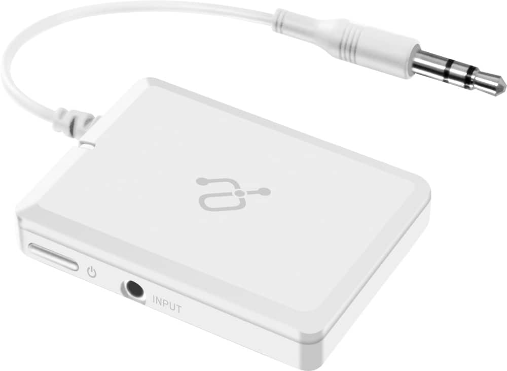 Front. Aluratek - Bluetooth Audio Transmitter - White.