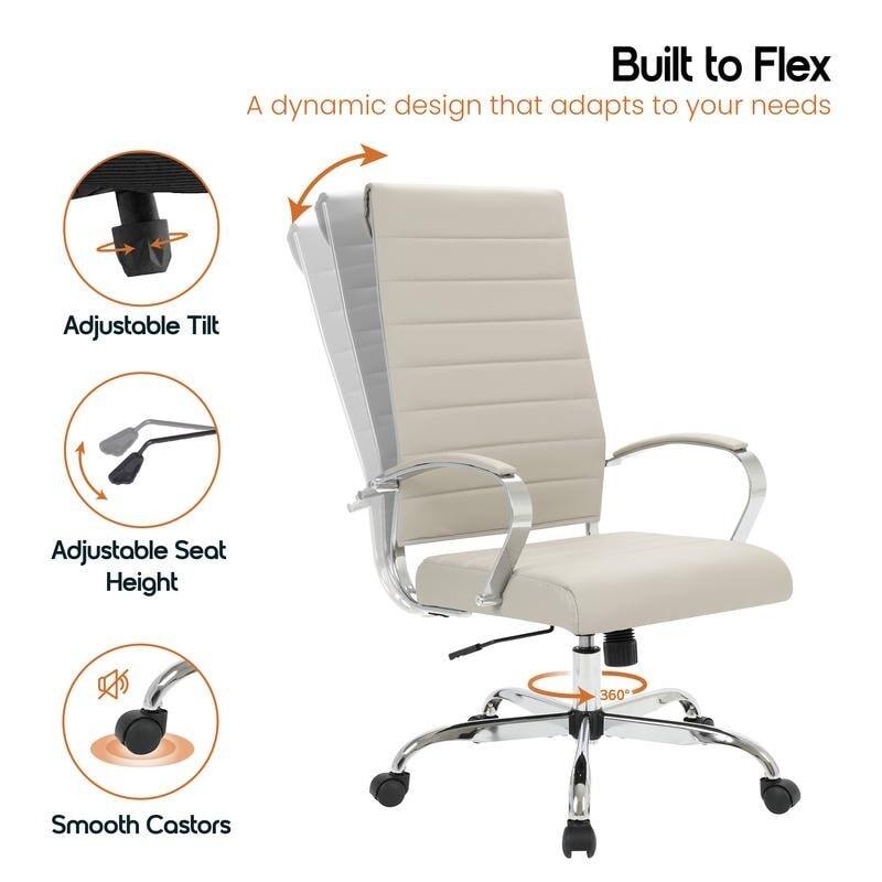 Built to Flex  
A dynamic design that adapts to your needs  

- Adjustable Tilt  
- Adjustable Seat Height  
- Smooth Castors  
- 360°