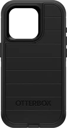 Front. OtterBox - OtterBox Defender Pro Series Case and Holster for iPhone 15 Pro - Black.