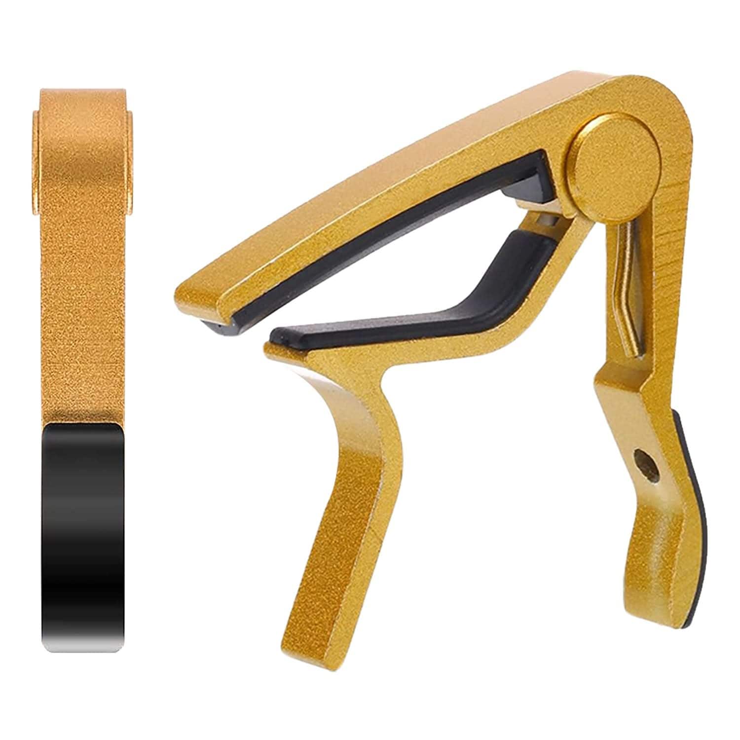 5 CORE - 5Core Capo Acoustic Electric Guitar 6 String Kapo Clip - Banjo Mandolin Ukulele - Gold