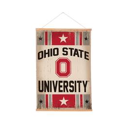 Evergreen Enterprises - Ohio State Buckeyes 24" x 36" Antique Style Canvas Wall Art Tapestry with Wood Frame - Multicolor