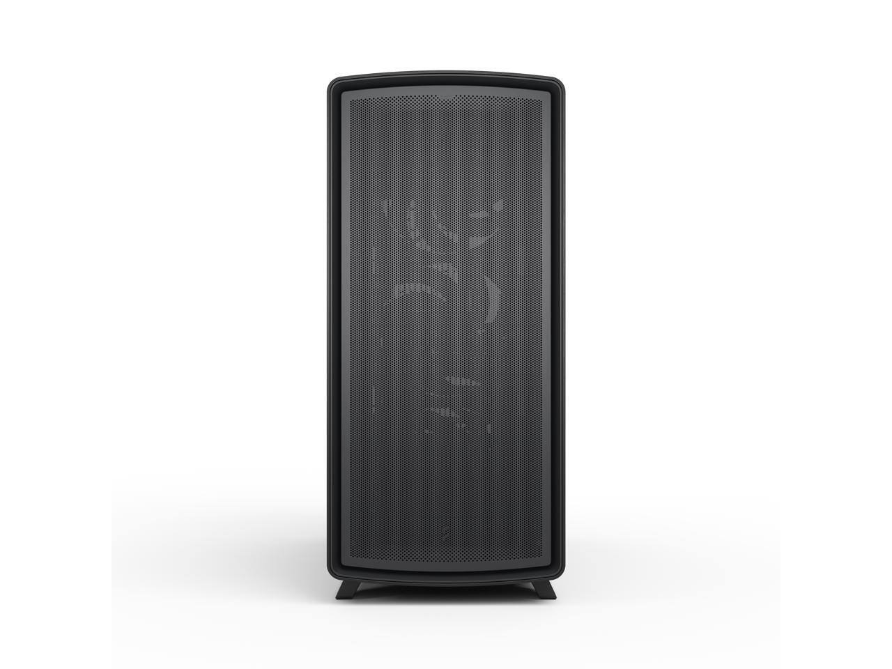 Alt View 1. Fractal Design - Fractal Design Summit Blackout TG Blackened Oak PC Case - Tempered Glass, 3 Fans, ATX/E-ATX/mATX/ITX - Black.