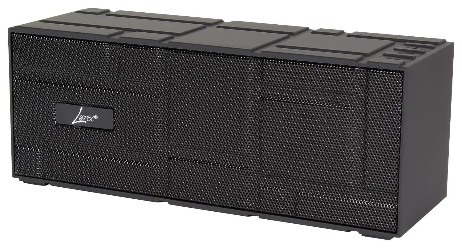 Front. Lyrix - REMIXX Portable Bluetooth Wireless Speaker - Black.