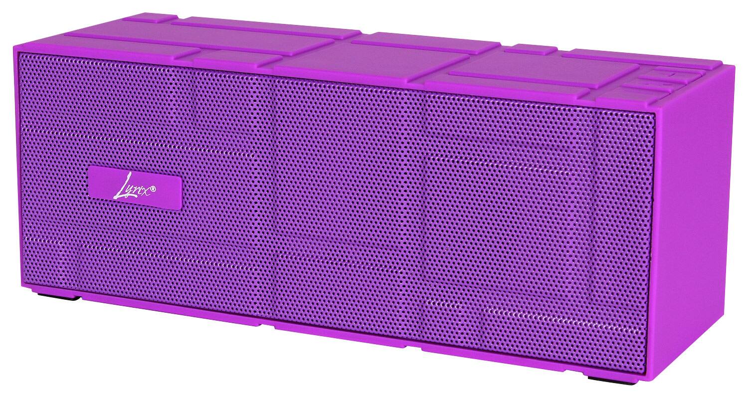 Front. Lyrix - REMIXX Portable Bluetooth Wireless Speaker - Purple.