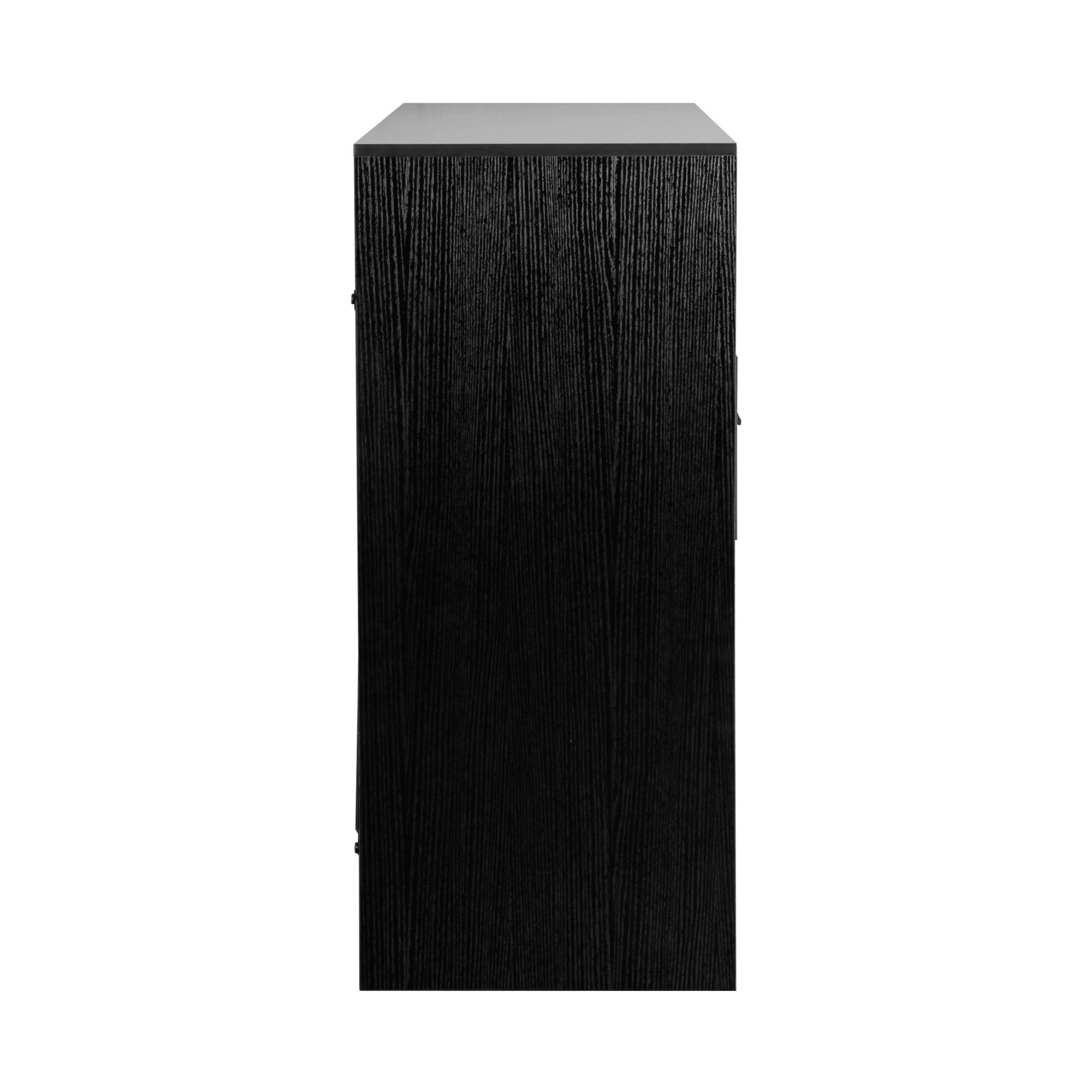 Alt View 4. GOODSILO - 8-Drawer Fabric Storage Dresser with Spacious Compartments and Sturdy Wooden Top - Black.