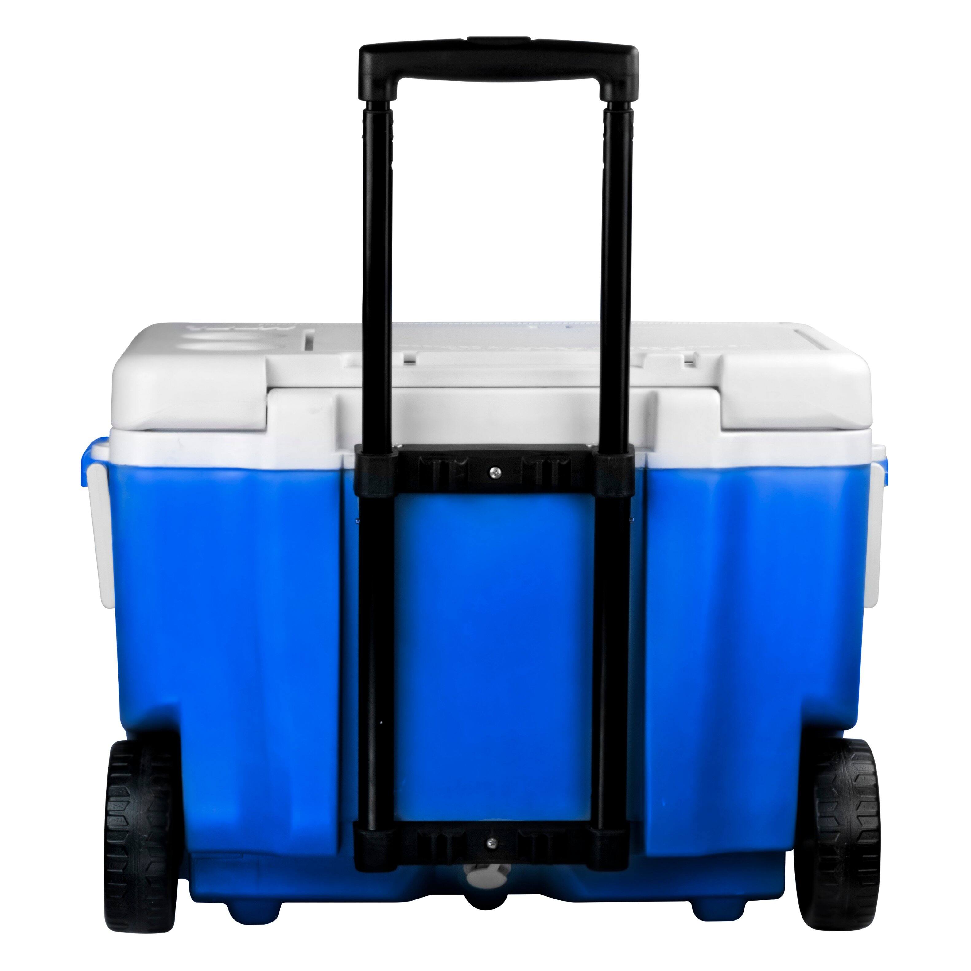 Back. Tunes2Go - 40-Quart Wheeled KoolMAX Cooler with Bluetooth Speaker System and  Power Station – The Ultimate Party Companion! - Blue.