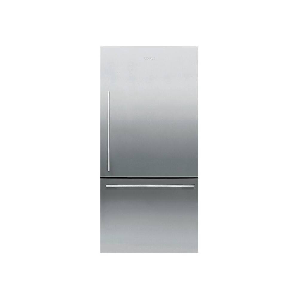 Front. Fisher & Paykel - ActiveSmart 17.1 Cu. Ft. Bottom-Freezer Counter-Depth Refrigerator - EZKleen stainless steel.