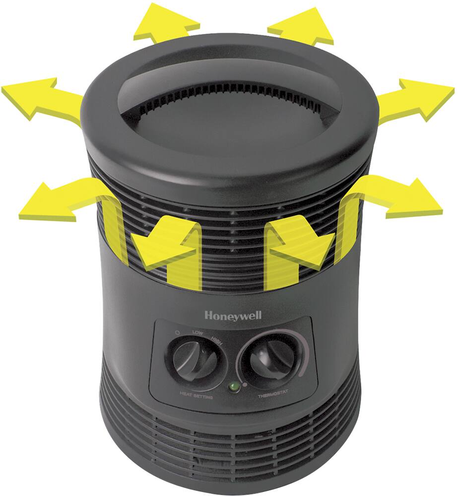 Alt View 11. Honeywell Home - 360 Surround Fan-Forced Heater - Slate Gray.