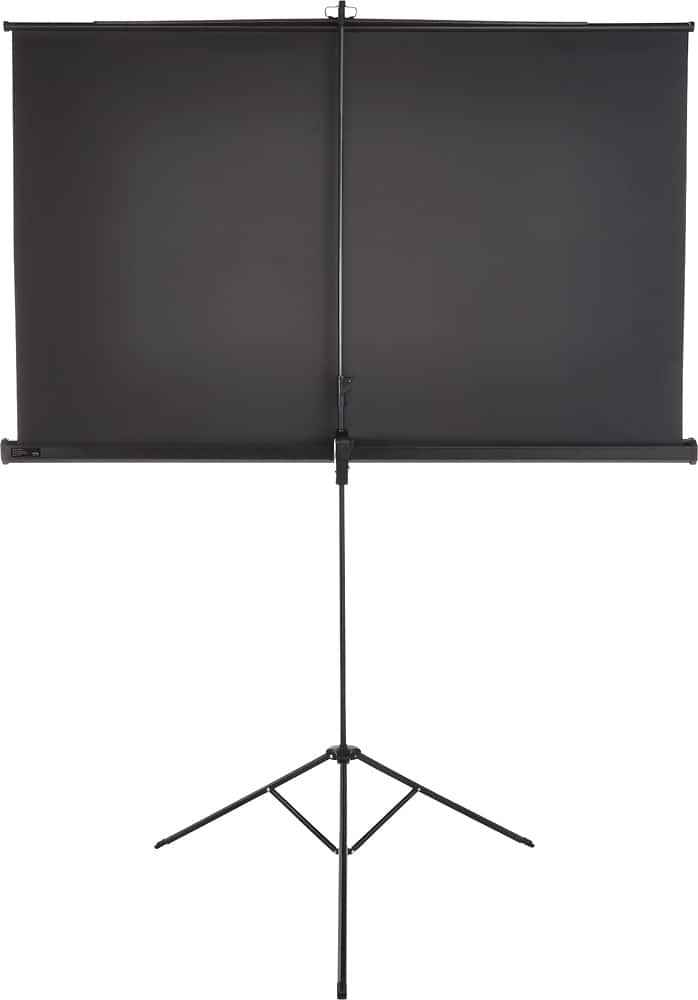 Back. Insignia™ - 75" Tripod Projector Screen - Black/White.