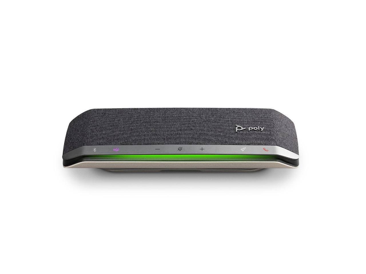 Alt View 7. Plantronics - Poly Sync 40 Speakerphone - USB-A/USB-C & Bluetooth - Works with Teams, Zoom - Silver.
