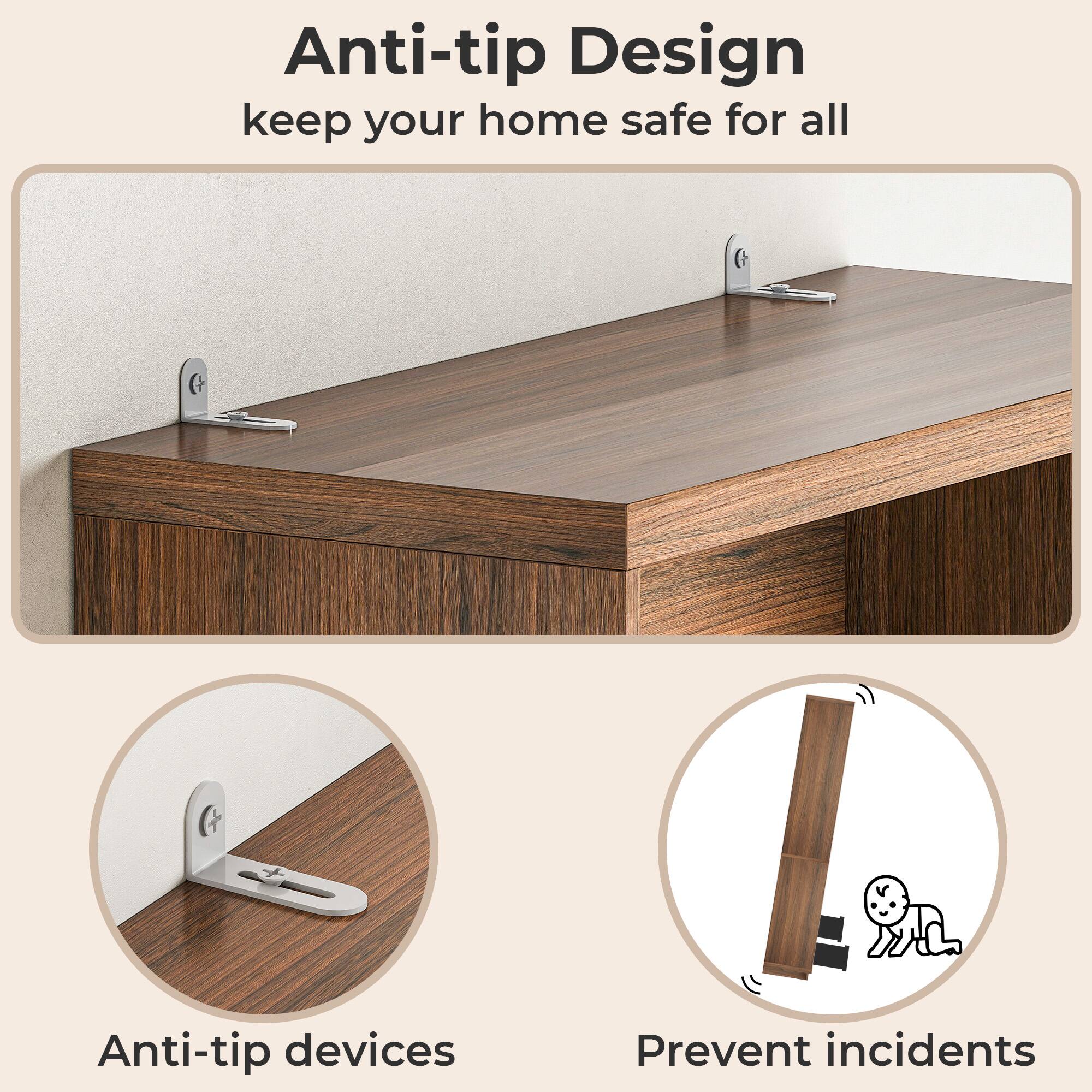Anti-tip Design keep your home safe for all  
Anti-tip devices Prevent incidents