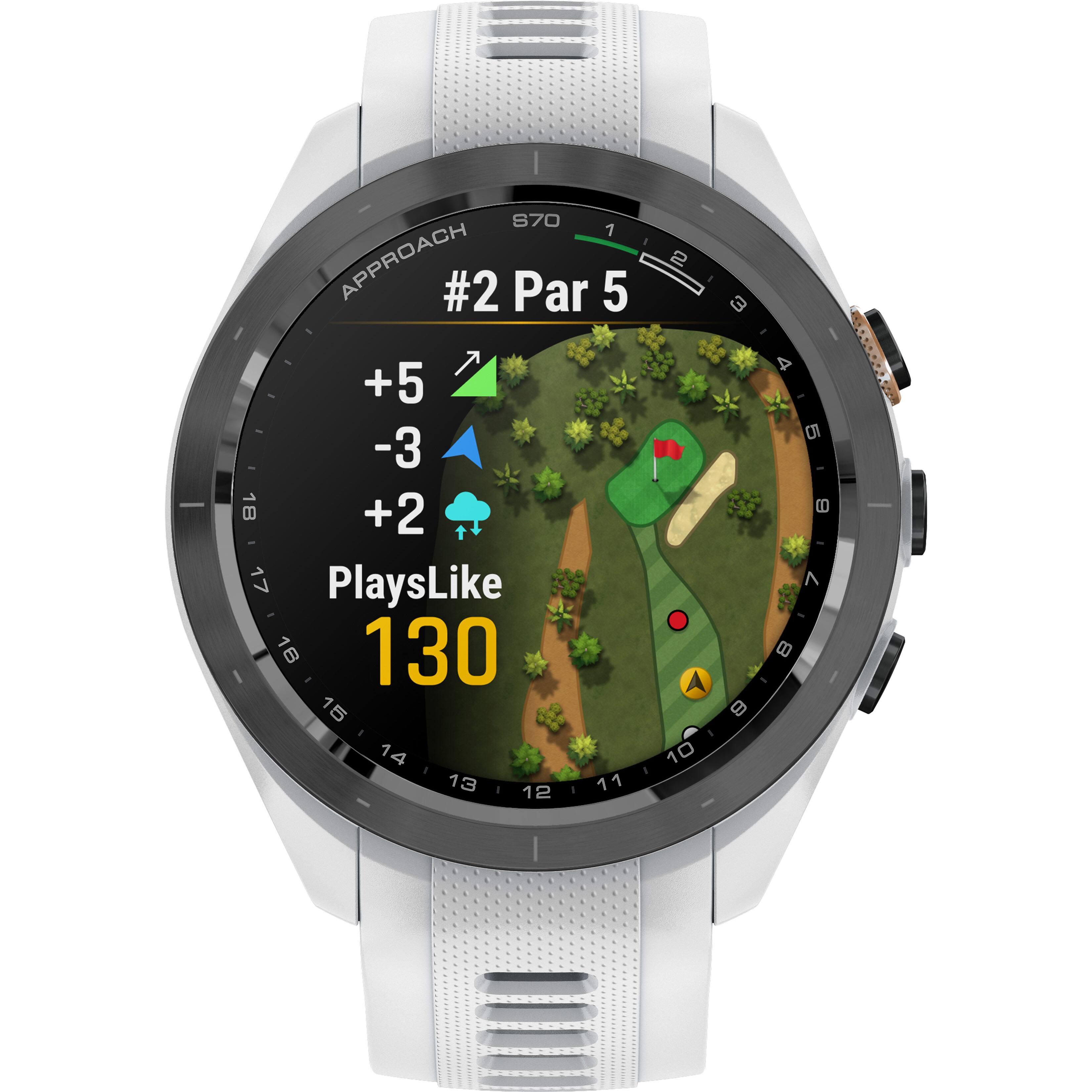 The text on the image reads: "Approach #2 Par 5 3 314 4 +5 -3 -18 6 +2 I 17 PlaysLike 7 -16 130 8 A 15 14 10 13 12 -11".