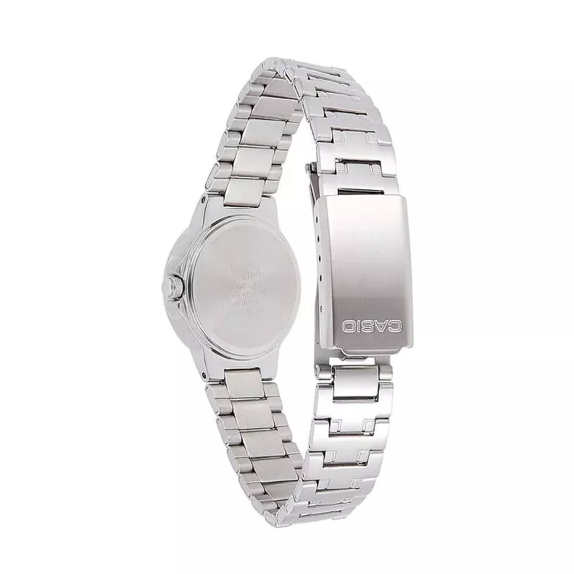 Alt View 3. Casio - Casio Women’s Pink Dial Stainless Steel Bracelet Analog Watch - LTP-1177A-4A1 - Silver.