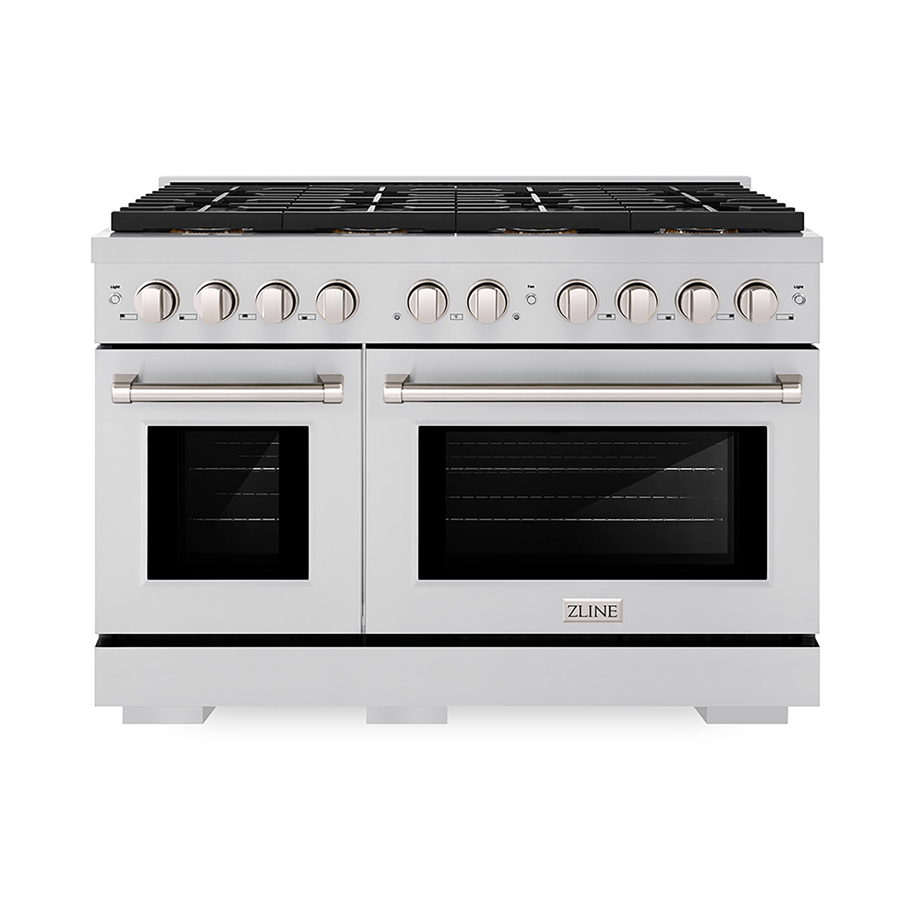 ZLINE - 48 in. Paramount Dual Fuel Range with 8 Burner DuoPro Cooktop & Dual Ovens (PSDR48) - Stainless Steel