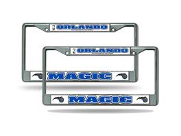 Rico Industries - Orlando Magic Chrome Metal License Plate Frame - Set of 2 Frames - Multi