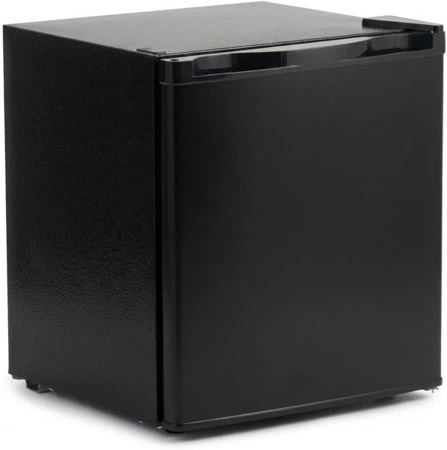 Homhougo - 1.7 Cu Ft Mini Fridge with Freezer, Ultra Quiet Compact Fridge, Black - Black