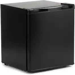 Homhougo - 1.7 Cu Ft Mini Fridge with Freezer, Ultra Quiet Compact Fridge, Black - Black