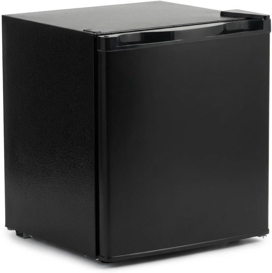 Front. Homhougo - 1.7 Cu Ft Mini Fridge with Freezer, Ultra Quiet Compact Fridge, Black - ‎Black.