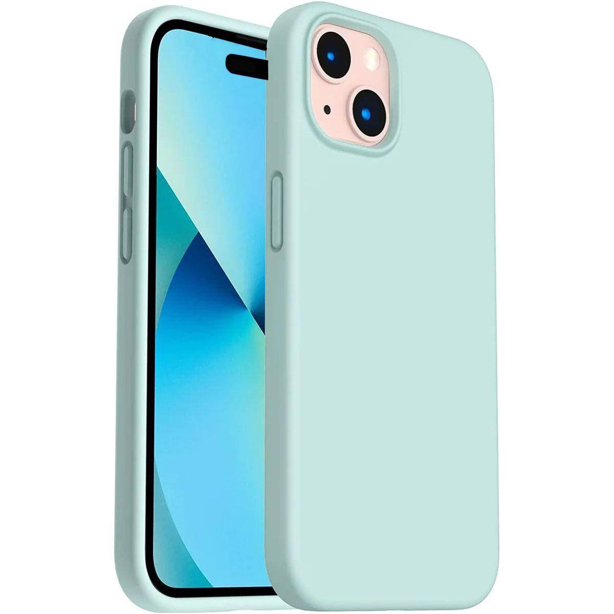 Front. Entronix - Entronix iPhone 15 Case - Soft-Touch Liquid Silicone for Ultimate Protection - Teal.