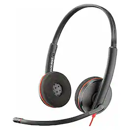 Poly - Blackwire 3220 USB-A On-Ear Headset - Black