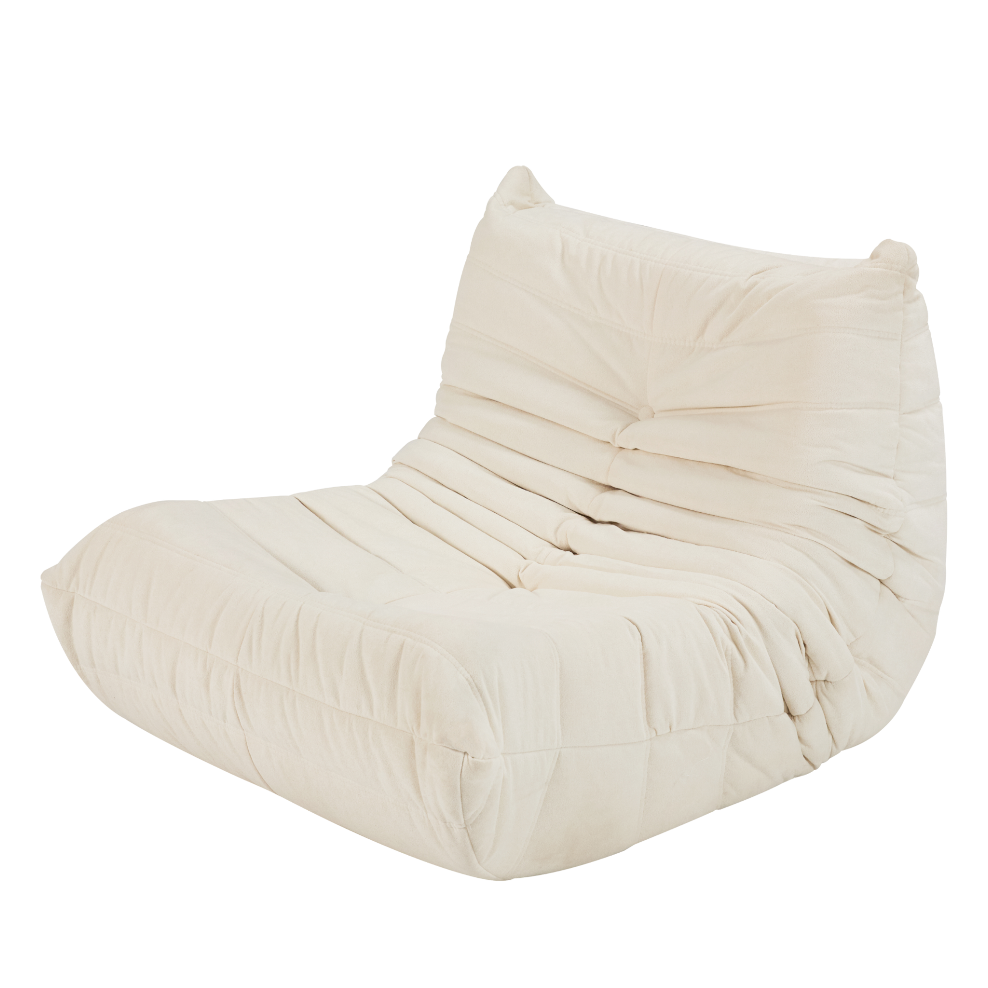 Alt View 10. GOODSILO - Large Comfort Bean Bag Lounger Chair with High-Density Foam for Adults, No Assembly Required Sofa in a Box - Off White.