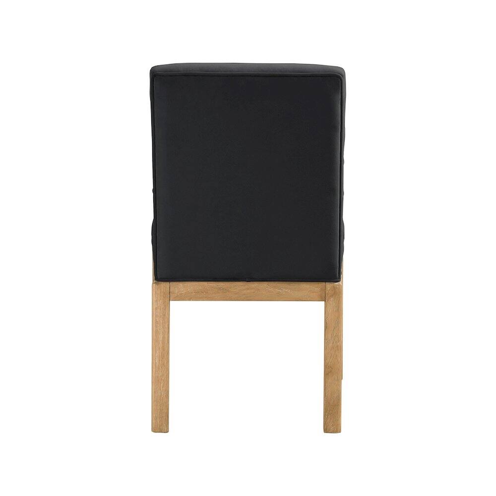 Alt View 3. Meridian Furniture - Evelyn Black Velvet Dining Chair - Black.