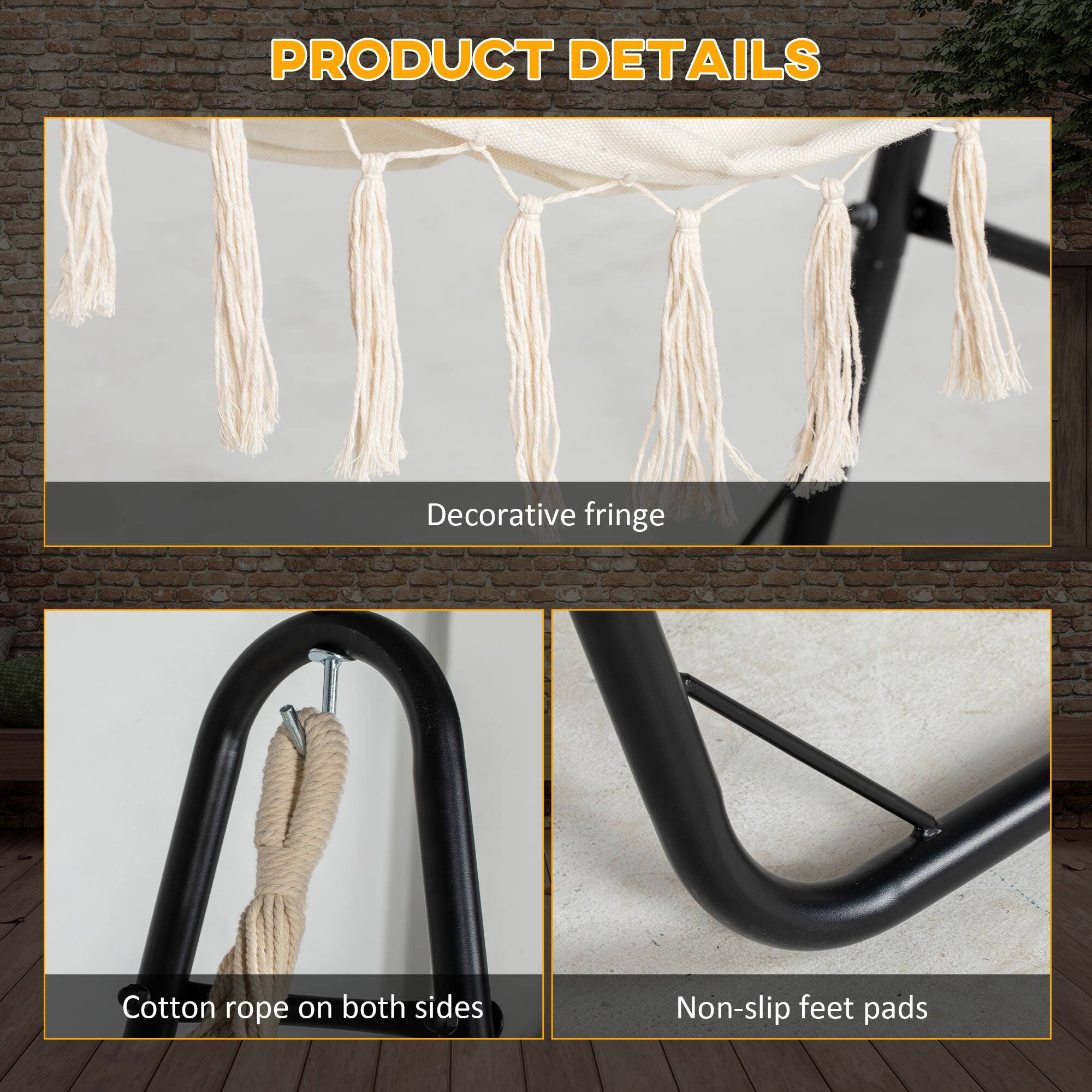 PRODUCT DETAILS

Decorative fringe
Cotton rope on both sides
Non-slip feet pads