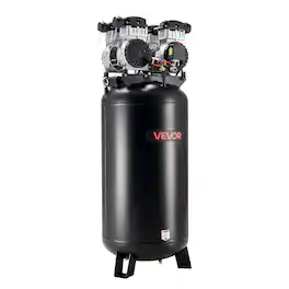 VEVOR - 60 Gallons Heavy-Duty Air Compressor, 4HP 10SCFM at 90PSI Air Compressors with Max 125PSI Pressure, Oil-Free Compressor - Black;Orange
