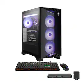 MSI - Aegis ZS2 Gaming Desktop,AMD Ryzen 9 9900X,32GB RAM,2TB SSD+1TB Docking Set,GeForce RTX 5080,Win 11 Pro - Black