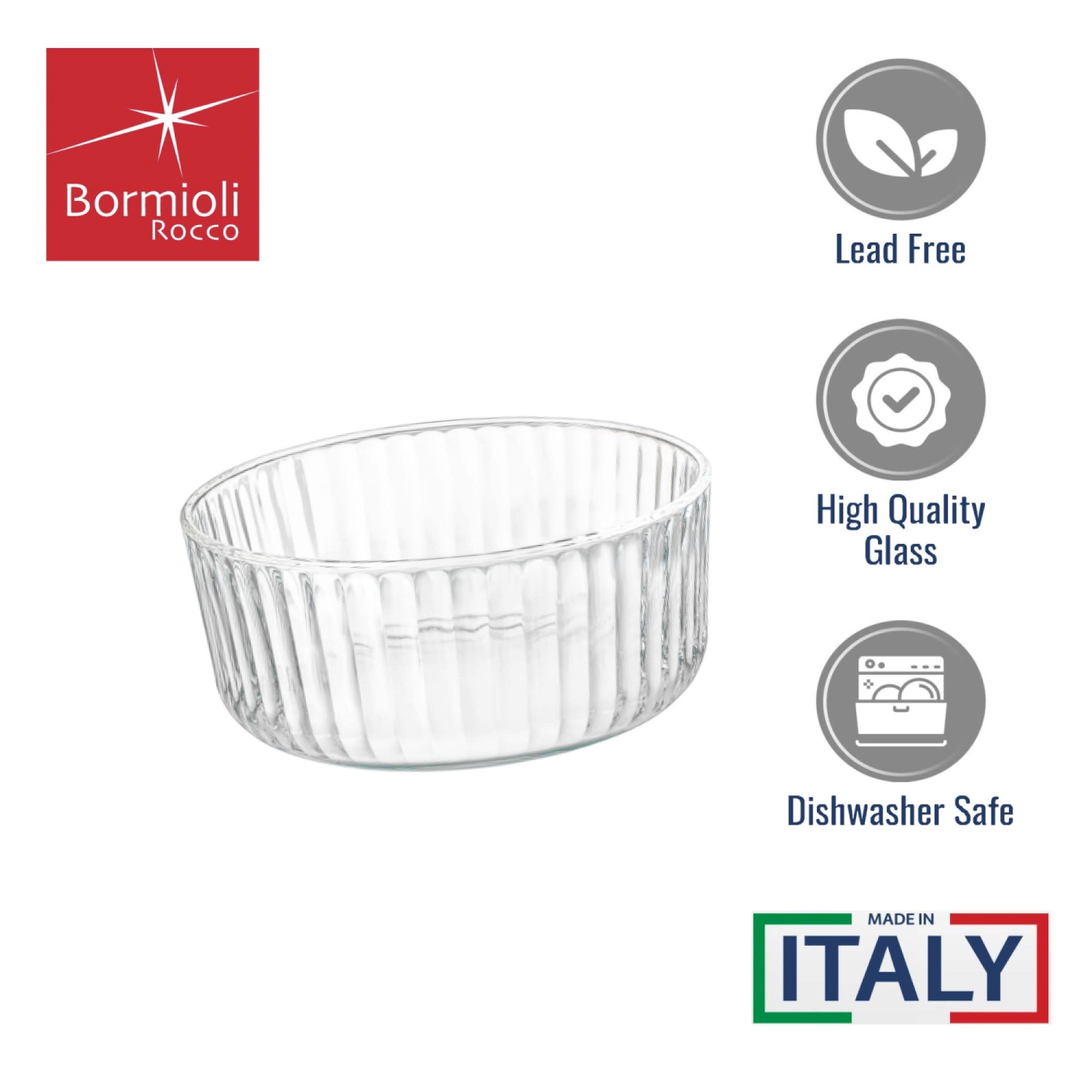 Bormioli Rocco Lead Free High Quality Glass Dishwasher Safe MADE IN ITALY