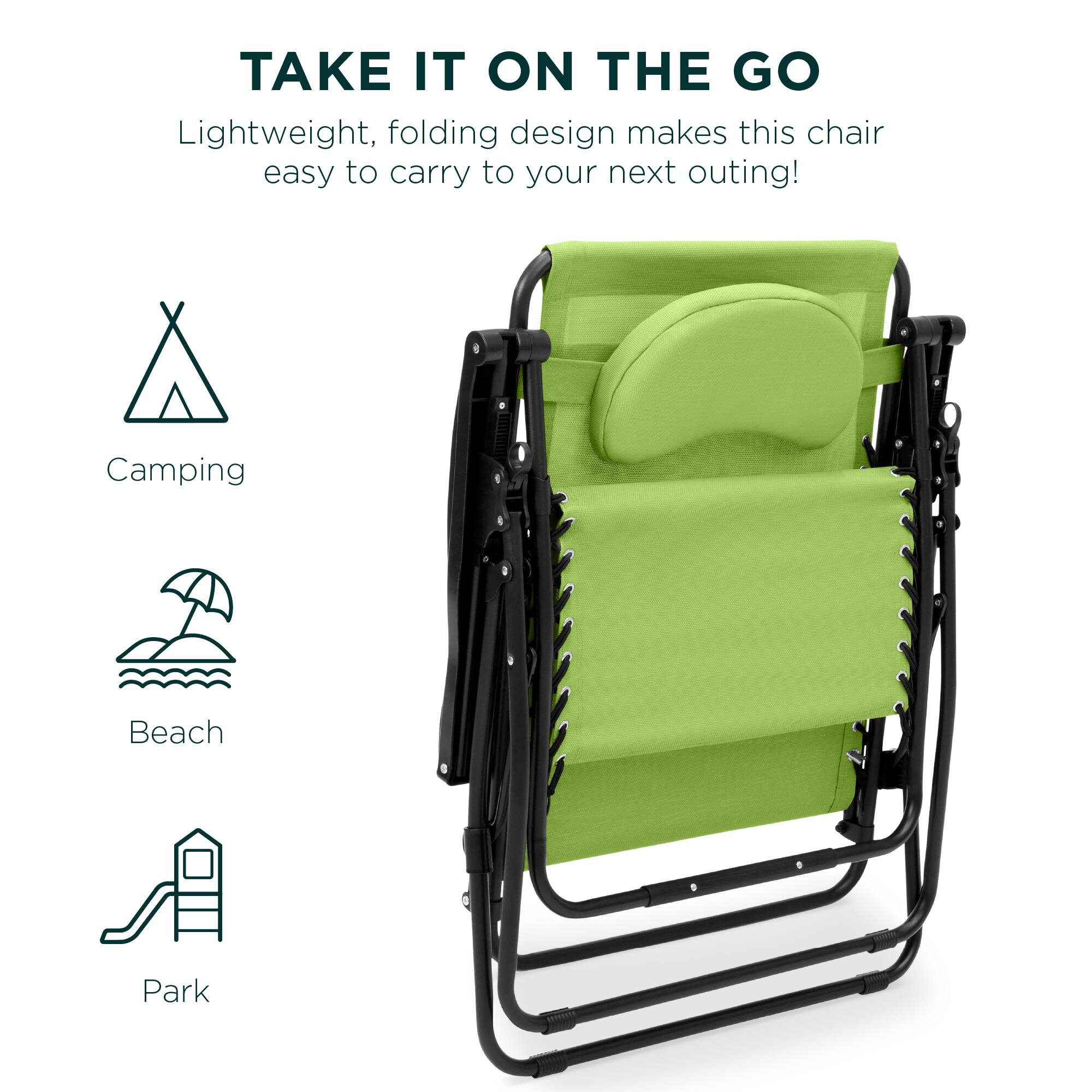 TAKE IT ON THE GO

Lightweight, folding design makes this chair easy to carry to your next outing!

Camping  
Beach  
Park