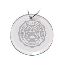 Jardine - Campbellsville Tigers Team Logo 3'' Round Glass Ornament - Multicolor