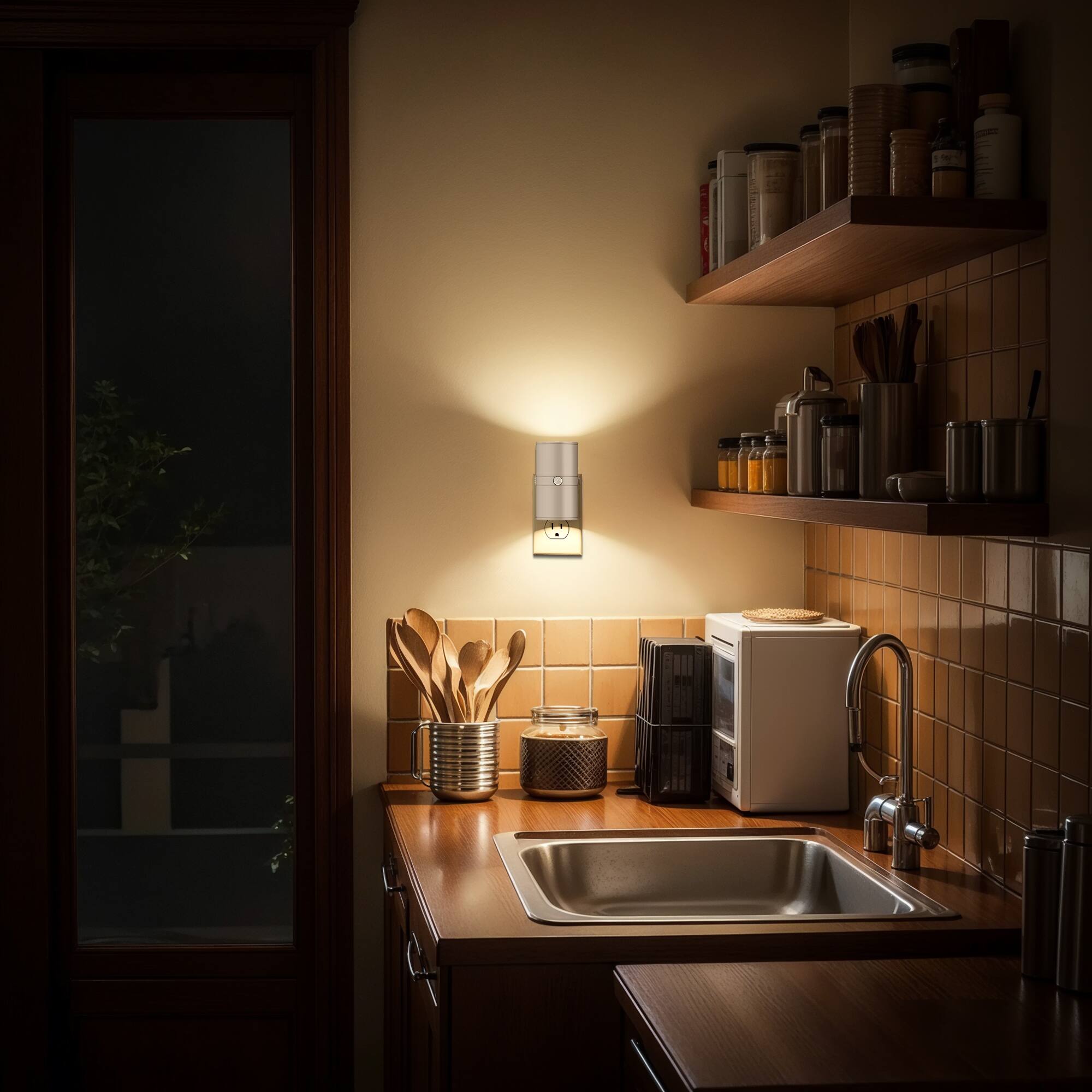 Jandcase 2 Pack 1W Plug in Motion Sensor Night Light, 3000K Warm Glow ...