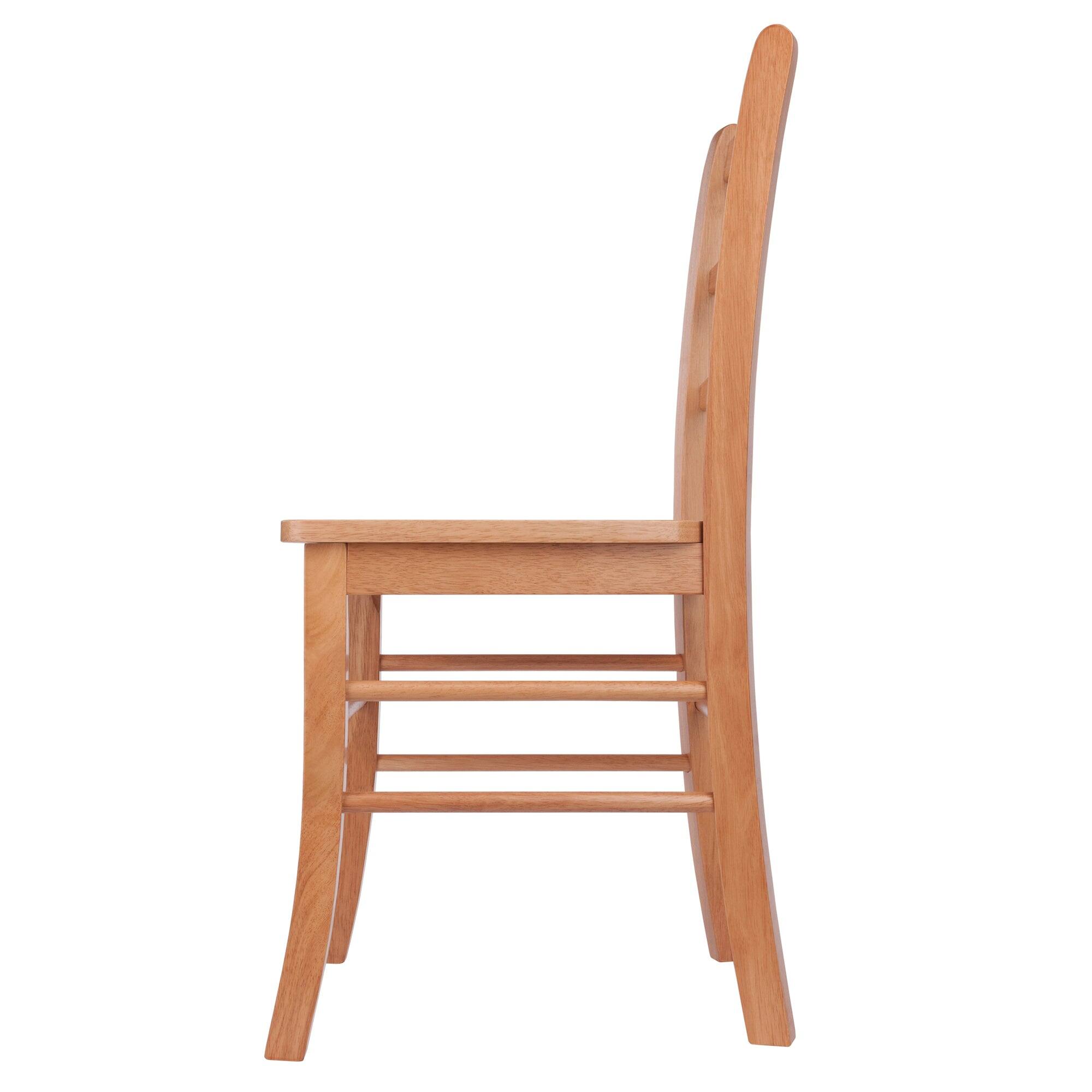 Left. Winsome Trading Inc - Wood Ladder Back Chair, Light Oak, 2/Set (34232) - Light Oak.