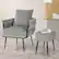 Left. Costway - Modern Dutch Velvet Accent Chair and Ottoman Set - Gray.