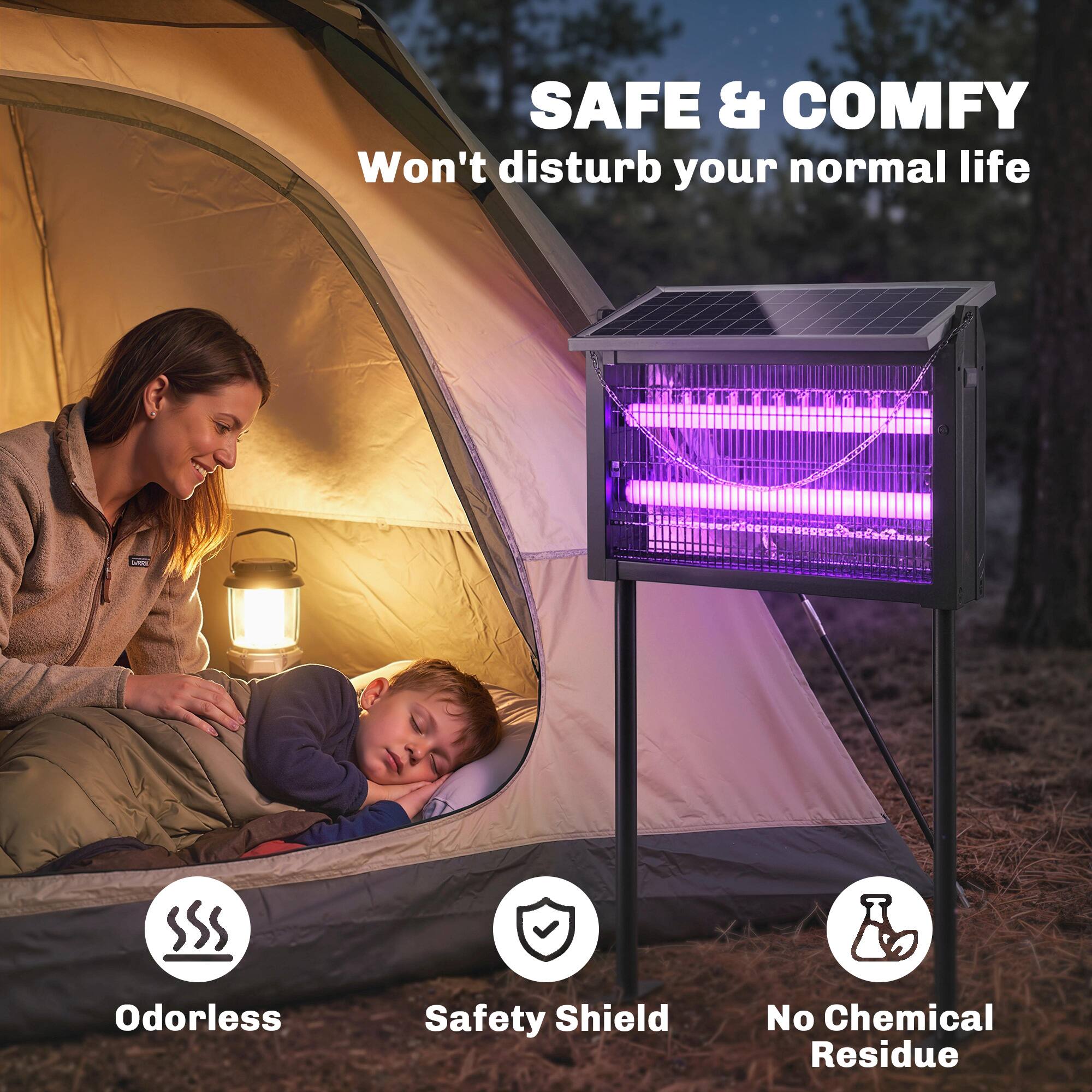 SAFE & COMFY  
Won't disturb your normal life  

Odorless  
Safety Shield  
No Chemical Residue