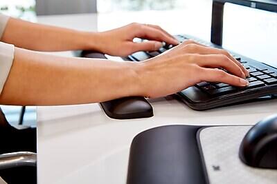 Alt View 8. 3M - Gel Wrist Rest for Keyboards, Black, Soothing Gel Technology for Comfort and Support - Black.