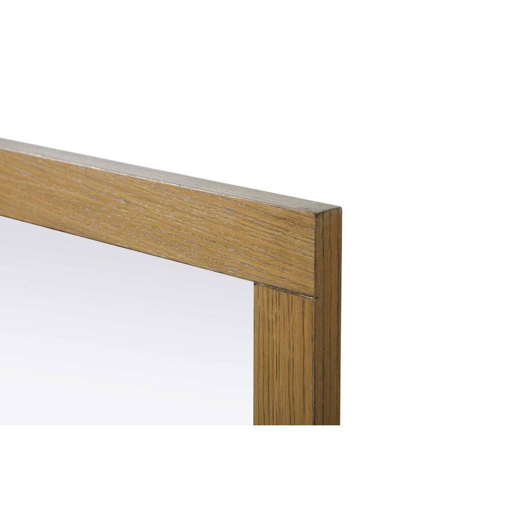 Left. Elegant Kitchen and Bath - Noah Wooden Rectangle Mirror 48 x 36 in Honey Teak - Honey Teak.