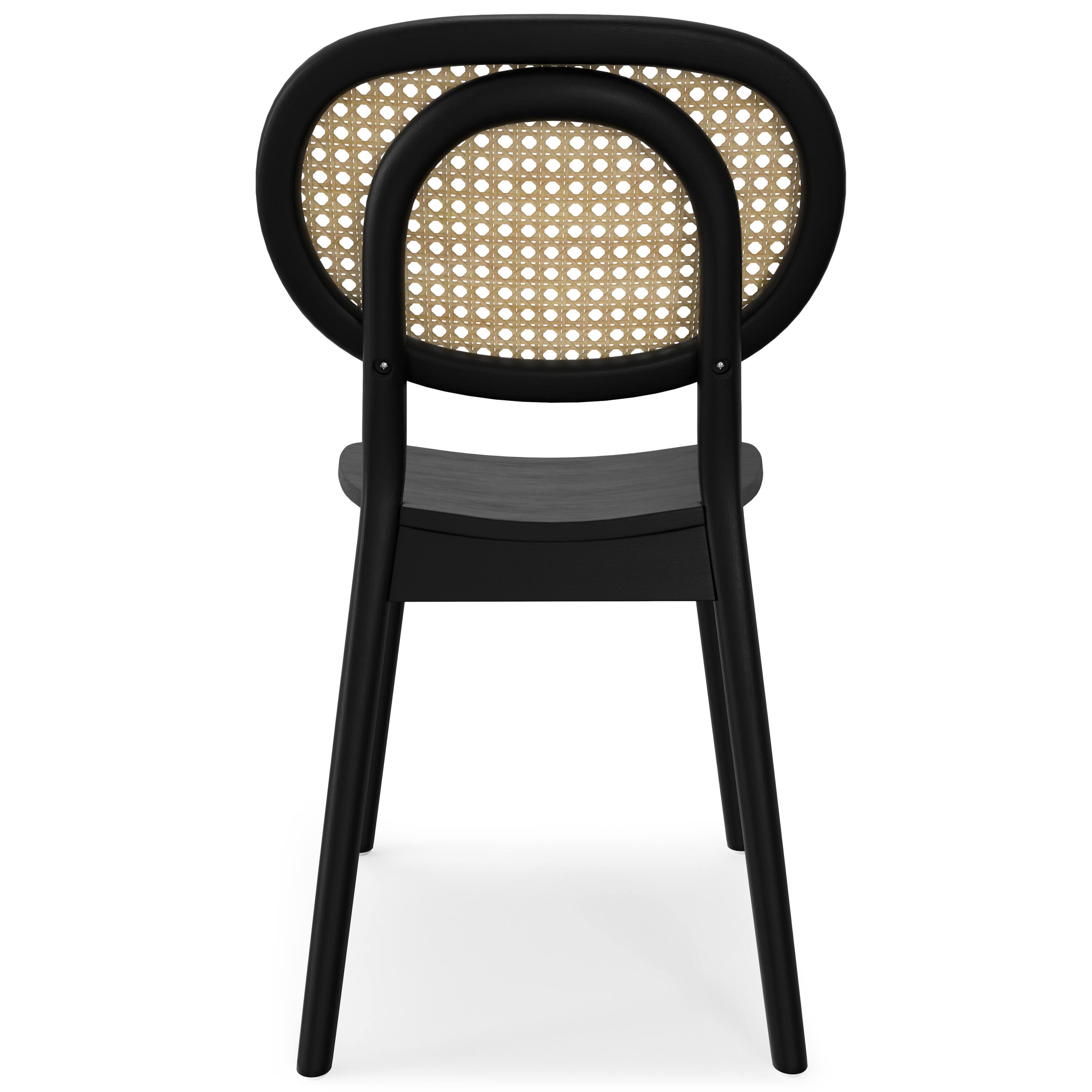 Back. Simpli Home - Rachel Dining Chair (Set of 2) in Black - Black.