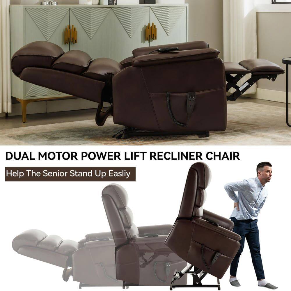 DUAL MOTOR POWER LIFT RECLINER CHAIR  
Help The Senior Stand Up Easily