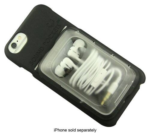 Front. Sound Pockets - Opening Act Earbud Headphones Storage Case for Apple® iPhone® 6 Plus - Black.