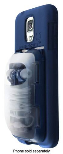 Front. Sound Pockets - Encore Earbud Headphones Storage Case for Samsung Galaxy S 5 Cell Phones - Blue.