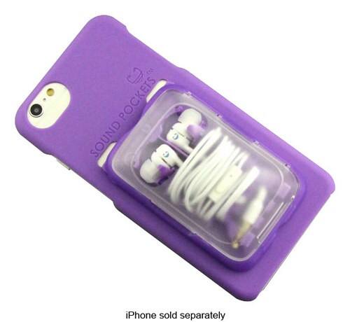 Front. Sound Pockets - Opening Act Earbud Headphones Storage Case for Apple® iPhone® 6 - Purple.
