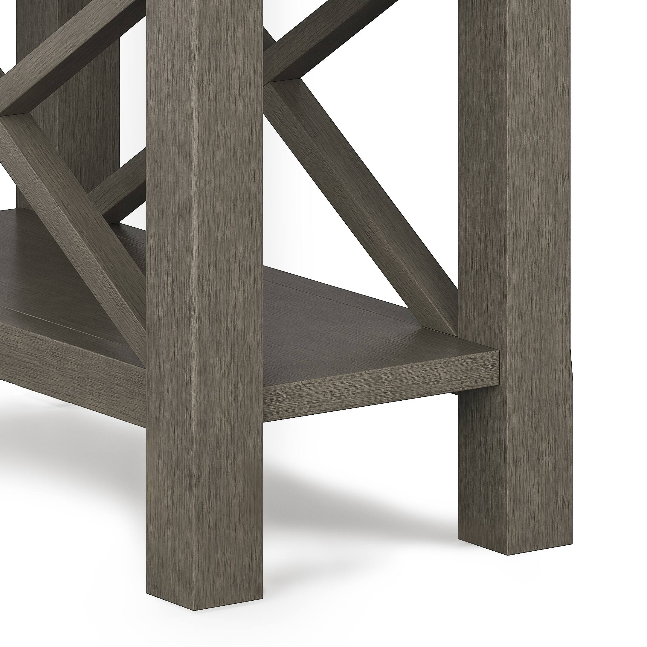 Alt View 14. Simpli Home - Kitchener Narrow Side Table - Farmhouse Grey.