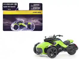 Can-Am Spyder F3-S Special 3-Wheel Motorcycle Manta 1/32 Diecast Model by BRP Models - Green