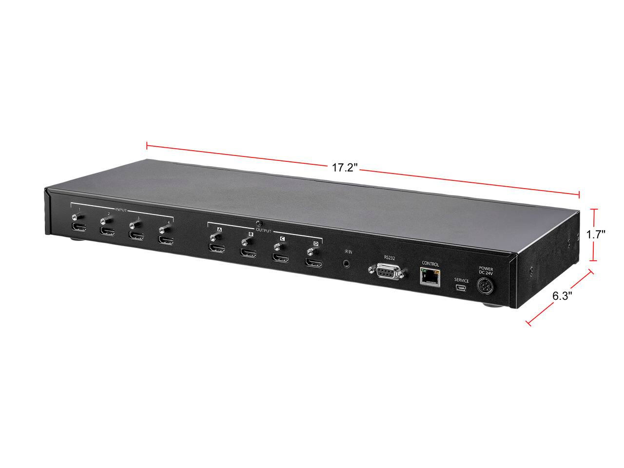 17.2"  
1  
INPUT  
1  
OUTPUT  

5232  
CONTROL  
SERVICE  
POWER DC 24V  

T 1.7"  
6.3"
