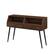 Angle. Walker Edison - Contemporary 2-Drawer Entry Table with Glass Shelves - Dark Walnut/Black.