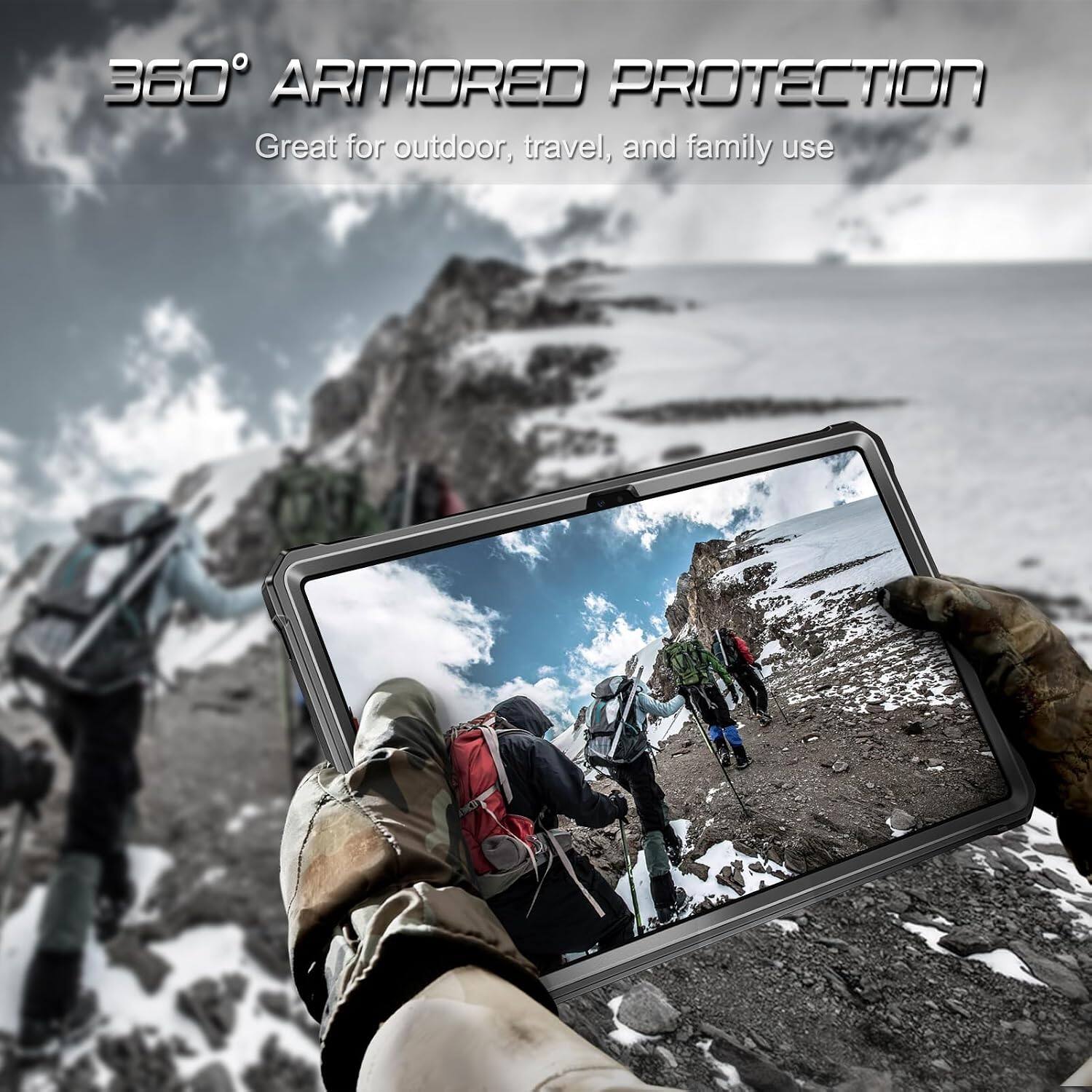 360° ARMORED PROTECTION  
Great for outdoor, travel, and family use